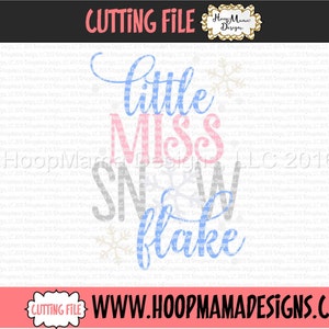 Kleine Miss Snow Flake - Weihnachten SVG DXF Eps und Png-Dateien für Schneiden Maschinen Cameo oder Cricut