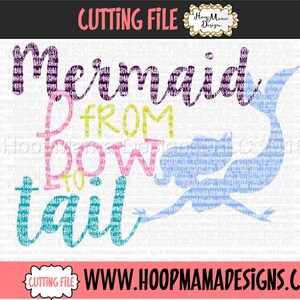 Mermaid From Bow To Tail SVG DXF EPS and png Files for Cutting Machines Cameo or Cricut