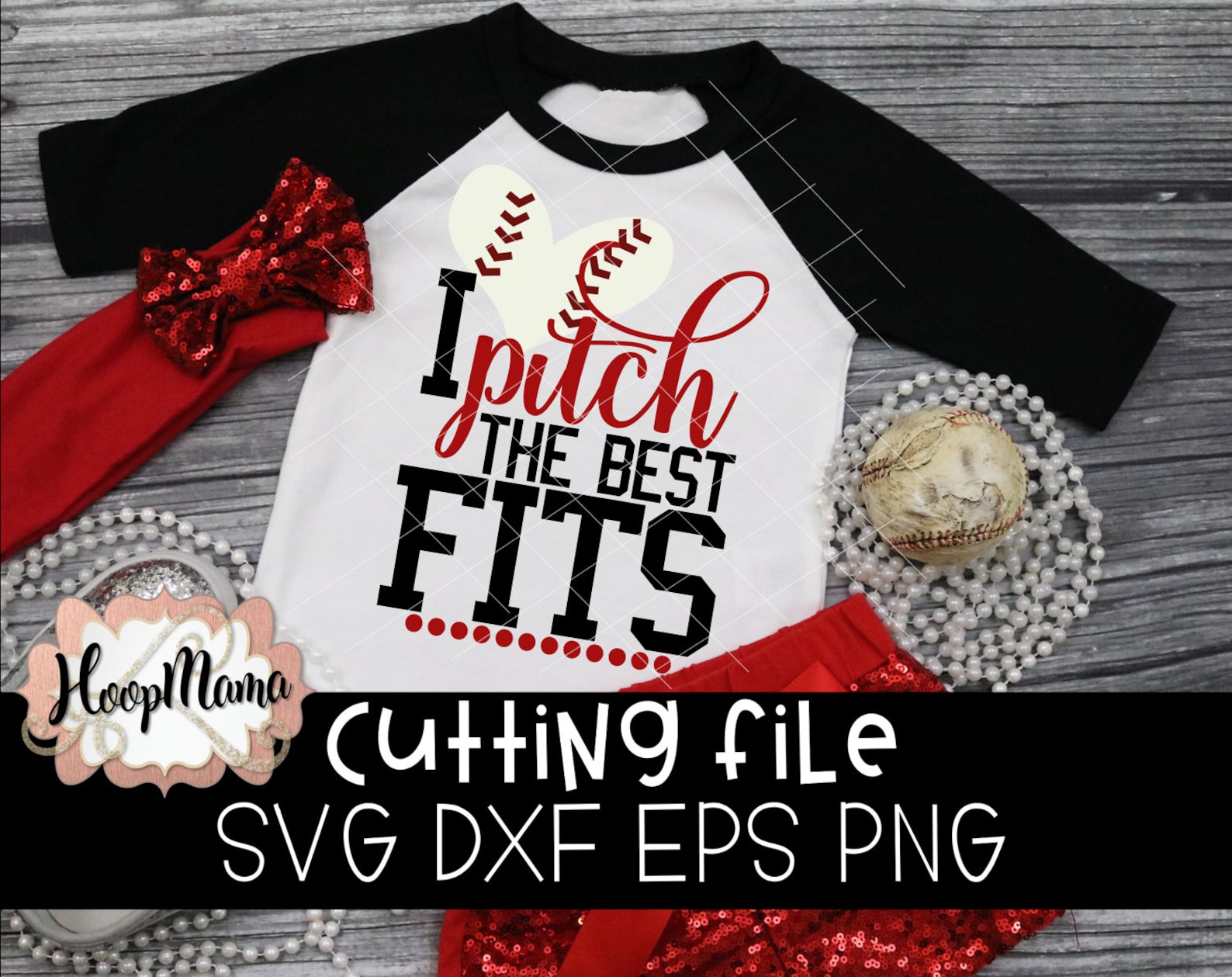 I Pitch the Best Fits GIRL Baseball SVG DXF Eps and Png Cut Etsy