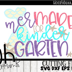 MerMADE per l&#39;asilo - Sirena Torna a scuola SVG DFX EPS e png Cut File per macchine da taglio Cameo o Cricut