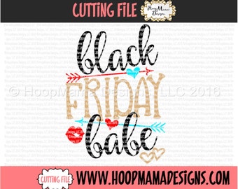 Black Friday SVG Black Friday Babe, SVG DXF eps and png Files for Cutting Machines Cameo or Cricut