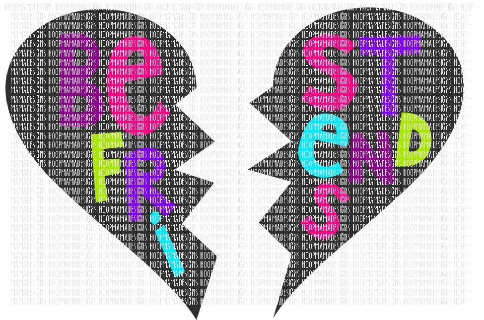 Download Best Friends Heart SVG DXF EPS and png Files for Cutting ...
