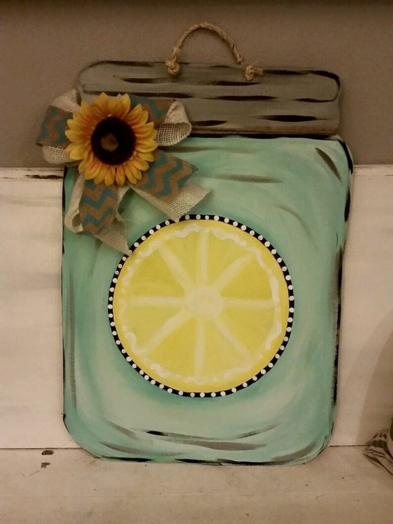 Mason Jar Door Hanger Etsy