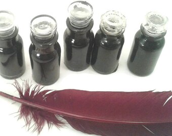 Alchemy ink bottles, Black India ink, ink well, novelty ink well, journal Writing, calligraphy, art ink, dip pen, quill, alchemists, write