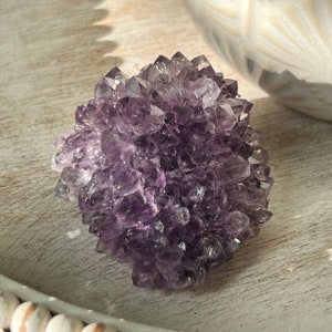 Amethyst Flower on Calcite with Sphalerite and Goethite | Collector Grade Amethyst Formation | Uruguay Amethyst | Crystal | Natural Mineral