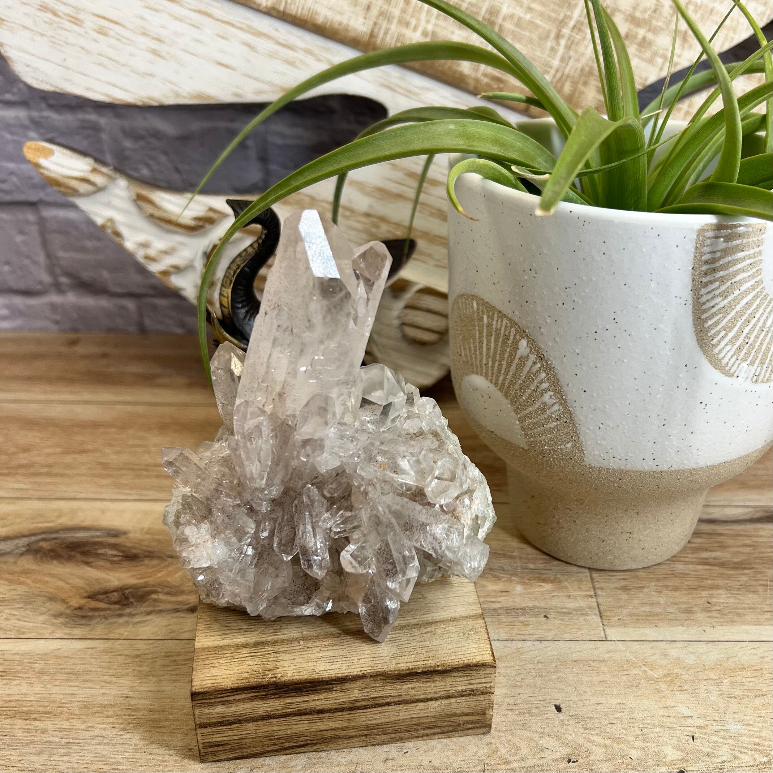 【 天然石 ピンク リチウム クォーツ クラスター 原石 ブラジル産 】 ピンクリチウムクォーツポイントクラスター｜原石の自立型クォーツ