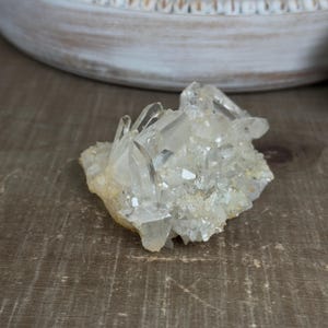 Tibetan Clear Quartz Specimen | Grade A Clear Quartz Cluster | Raw Quartz Point Cluster | High Quality Crystal Specimen