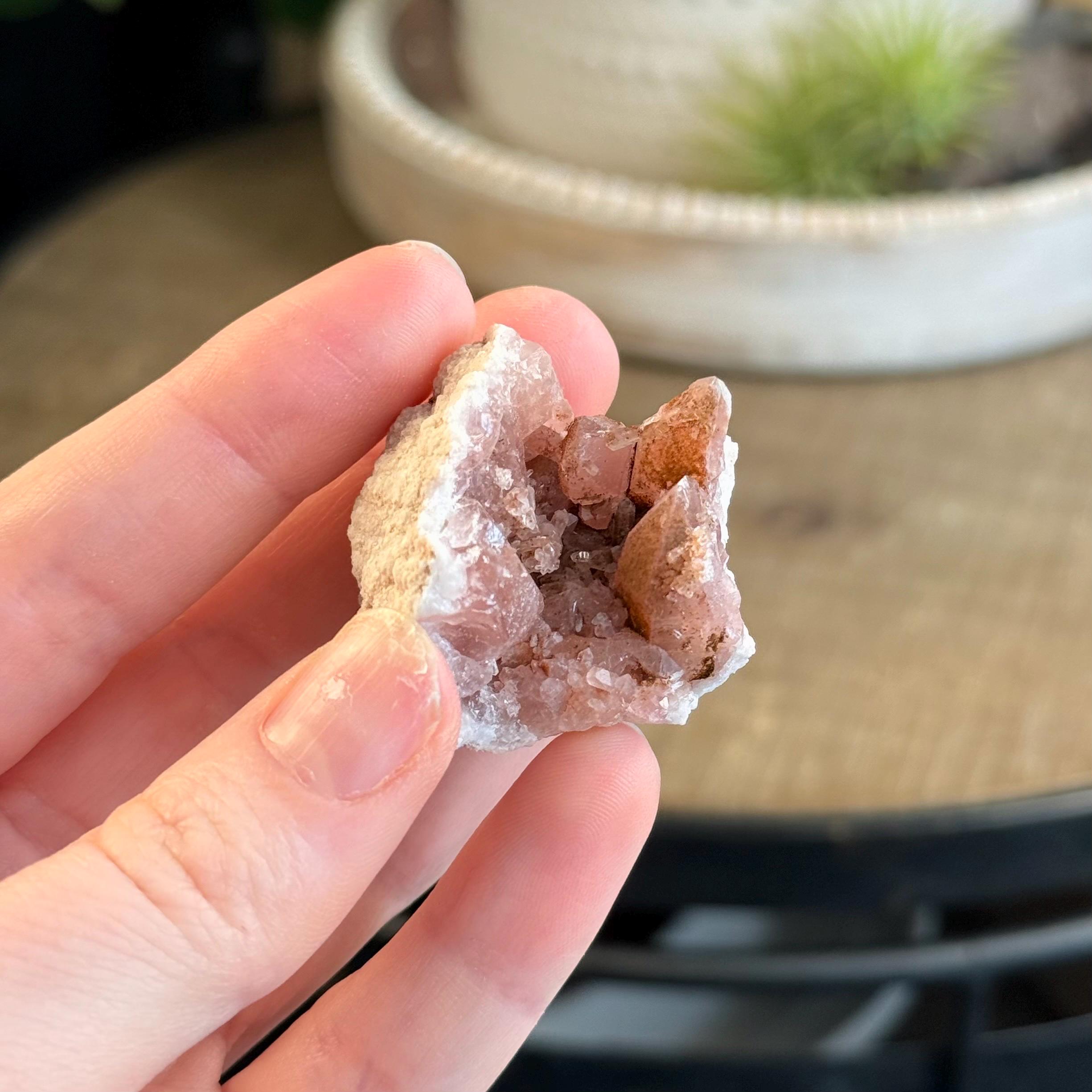 ピンクアメジストジオード：アルゼンチン産原石水晶 - Etsy 日本