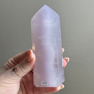Pastel Yttrium Fluorite Tower: Lavender Crystal Point, Brazilian Fluorite