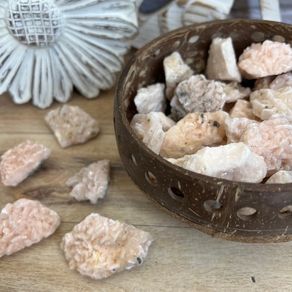 Dolomite | Peachy Pink Dolomite | Raw Crystals | Small Moroccan Mineral Specimens