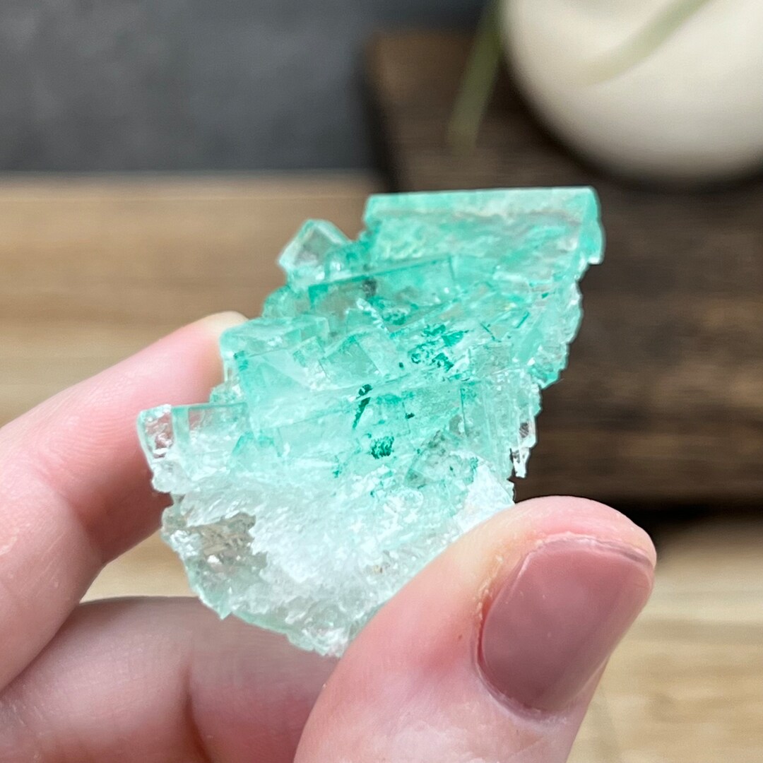Green Halite From Poland UV Reactive Mineral Specimen Rock Salt Cubic