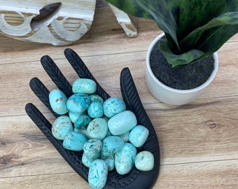 Chrysocolla Tumbles | Peruvian Turquoise and Chrysocolla Tumbled Stone | Light Green Pocket Stones