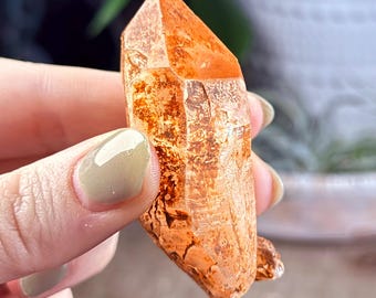 Red Hematoid Quartz: Brazilian Fire Quartz Crystal, Raw Mineral