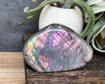ラブラドライトの花 / 鮮やかなピンクパープルフラッシュ - Etsy 日本