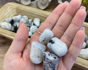 Rainbow Moonstone Tumble Stone: Pocket Crystals