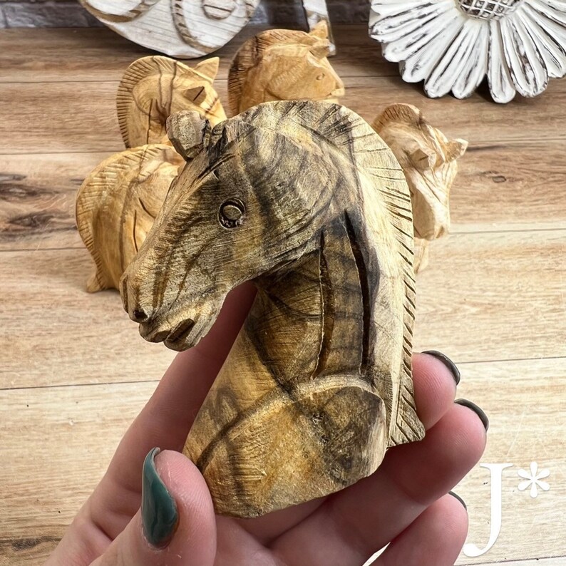 Palo Santo Horse Bust Palo Santo Wood Carving Consciously Sourced Palo Santo from Peru Holy Wood Horse Head J