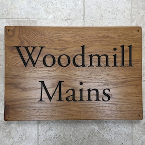 Bespoke Solid Oak signs