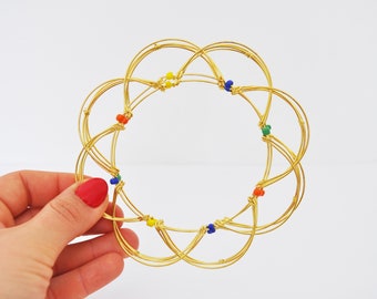 Gold Folding Wire Mandala / Meditation Tool