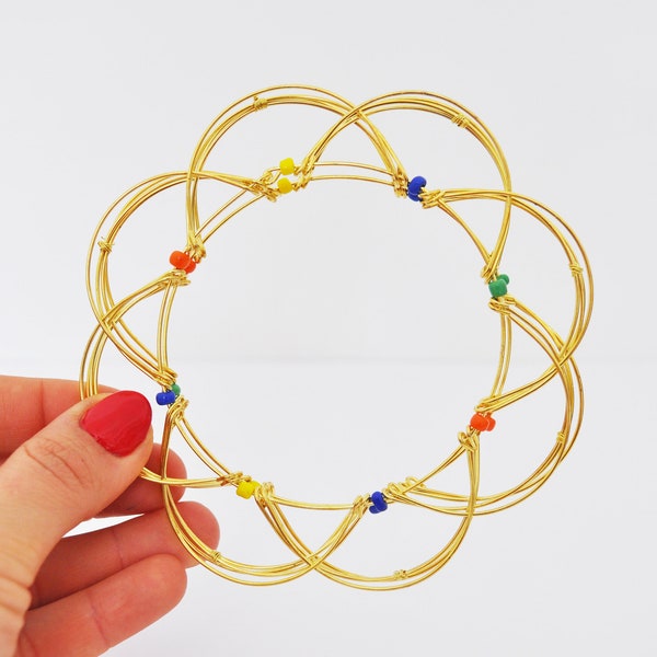 Gold Folding Wire Mandala / Meditation Tool