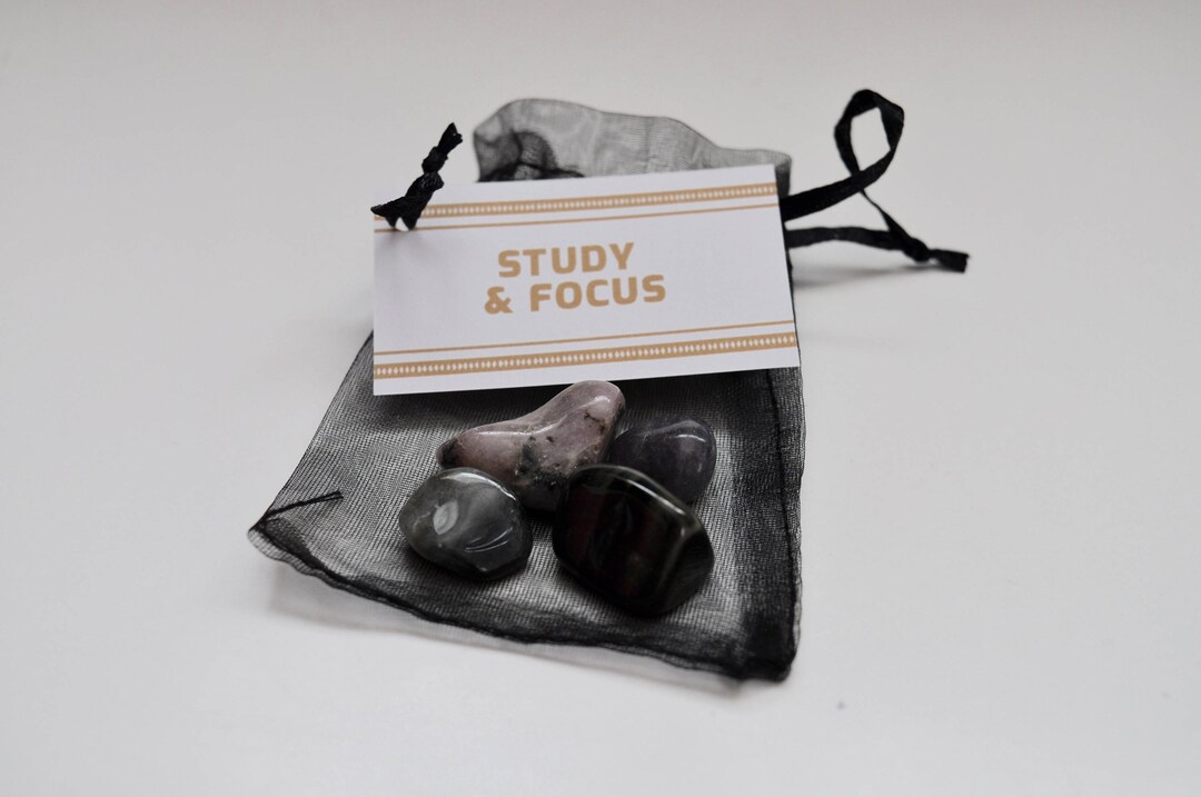 Study Focus Kit Study & Focus Crystal Set: Meditation Gemstones Gift - Etsy UK