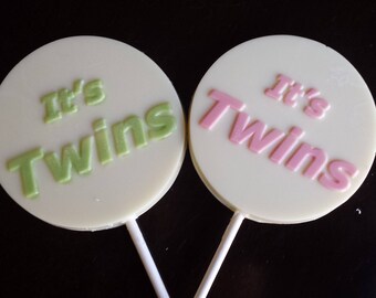 It's Twins Chocolate Lollipop Party Favors