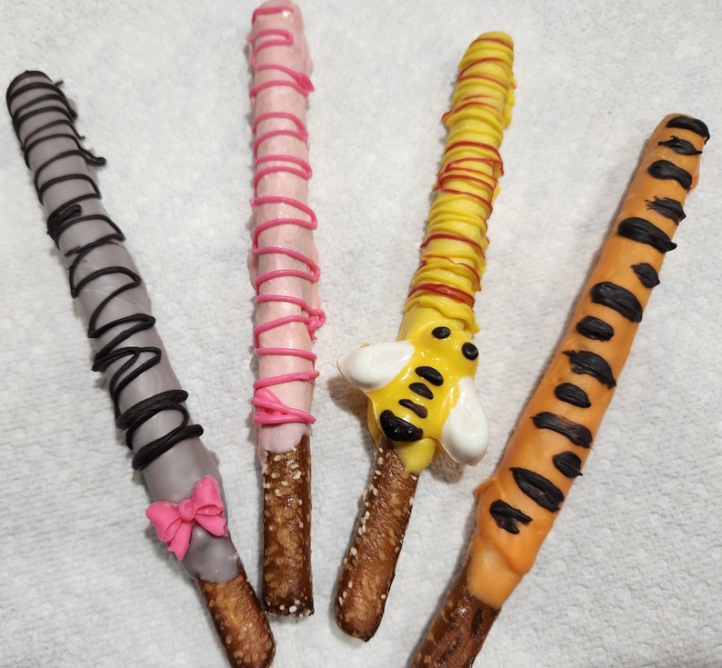 Honey Bear inspired Chocolate covered pretzels Party Favors image 2