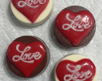 Love Valentine Chocolate Covered Oreo Cookie