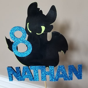 personalized dragon inspired cake topper