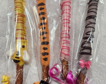 Honey Bear inspired Chocolate covered pretzels Party Favors