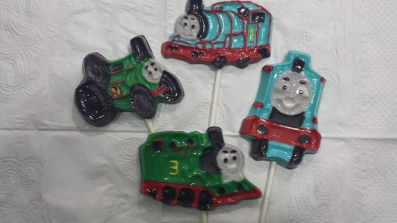 Thomas The Train And Friends Inspired Chocolate Lollipop Party Etsy - thomas the tank engine pack roblox
