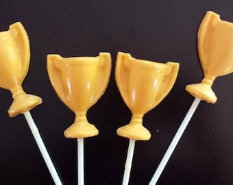 Trophy Prize Chocolate Lollipop Party Favors