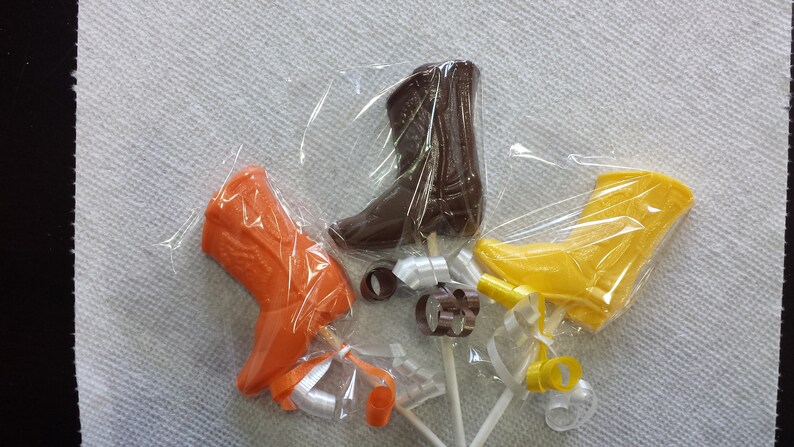 Cowboy Cowgirl boots Chocolate Lollipop Party Favors