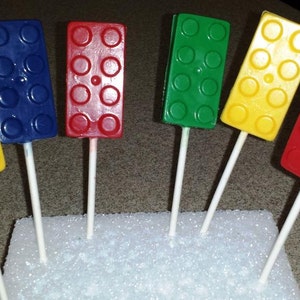 Bricks chocolate Lollipop Party Favors