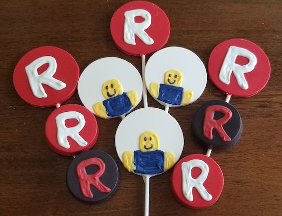 Roblox Inspired Chocolate Lollipops And Chocolate Covered Etsy - roblox team umizoomi related keywords suggestions roblox