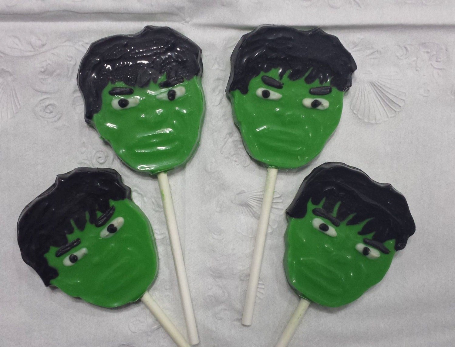 Hulk inspired Chocolate Lollipop Party Favors Etsy
