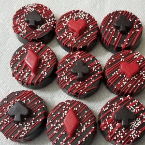 Playing card deck chocolate covered oreo cookies Party Favors