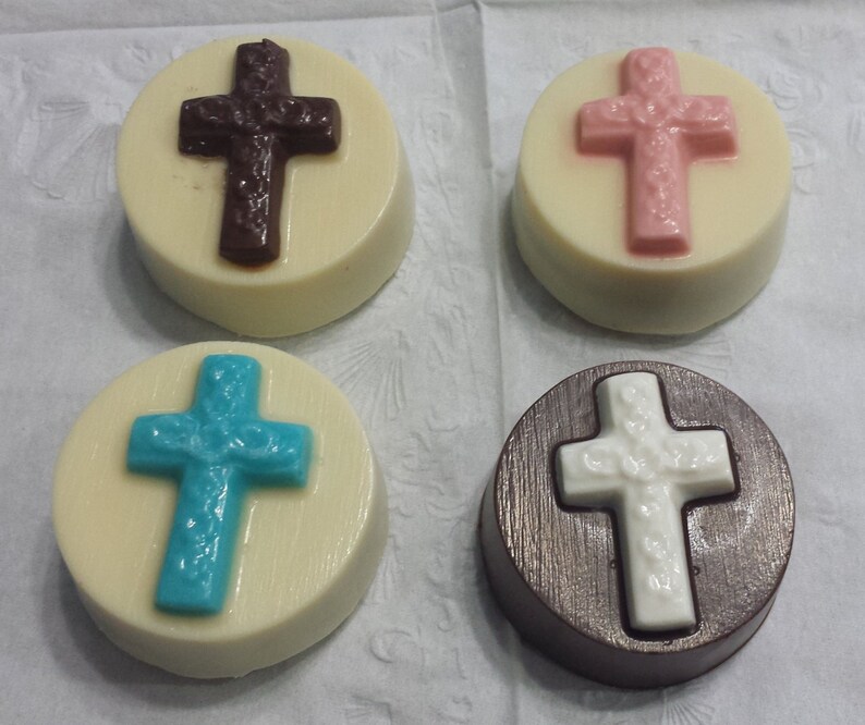 Cross / Communion/Confirmation Chocolate Covered Oreo Cookie Party Favors image 1