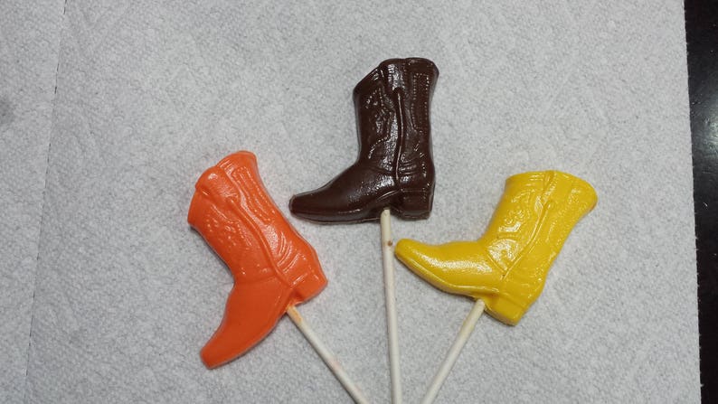 Cowboy Cowgirl boots Chocolate Lollipop Party Favors