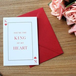 Sei il re del mio cuore - Biglietto di San Valentino - Biglietto di San Valentino per lui - Biglietto di anniversario