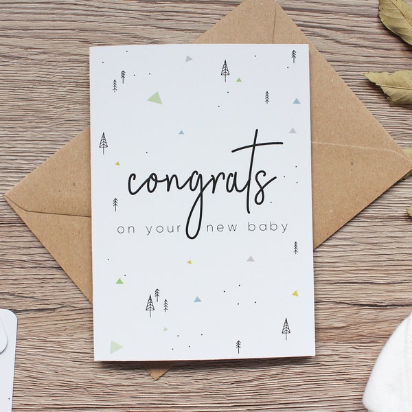 New Baby Card - Congrats on Your New Baby - New Mum Gifts - Baby Shower Gifts - Welcome to the World
