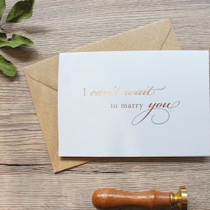 Cartão frustrado Mal posso esperar para casar com você - Dia do casamento para minha noiva ou noivo - Nota de amor para o dia do casamento
