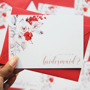 Will You Be My Bridesmaid Proposal Postcard - Bridesmaid Postcard - Maid of Honour Proposal - Flower Girl Postcard - Proposal Box Gift Ideas