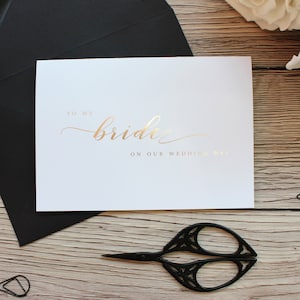 Vereitelte Braut- und Bräutigamkarten - To My Bride Card - Hochzeitstagskarte - Hochzeitstag Liebeskarte