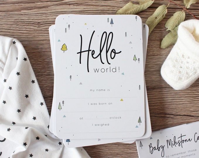 Baby Milestone Cards - Baby Shower Gifts - Neutral Themed Baby Moment ...