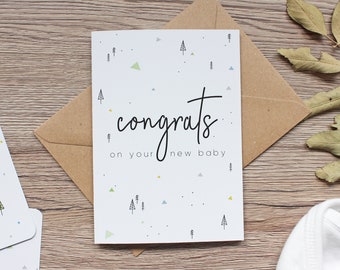 New Baby Card - Congrats on Your New Baby - New Mum Gifts - Baby Shower Gifts - Welcome to the World