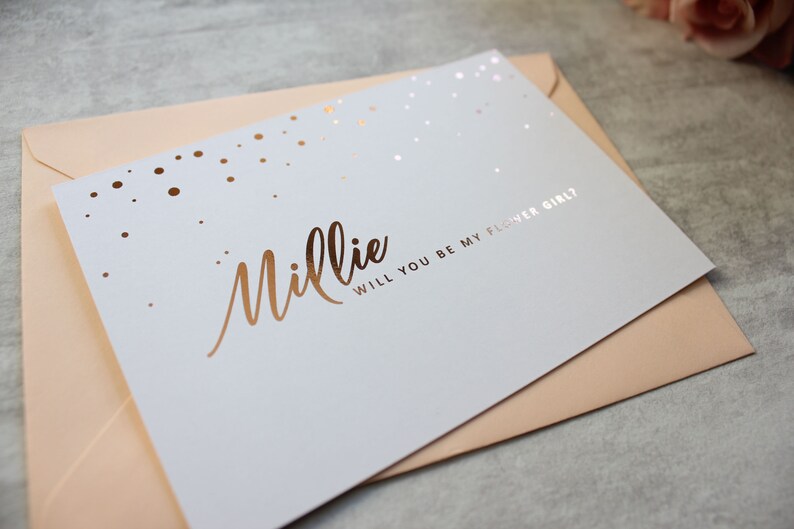 Maid of Honour Card Chief Bridesmaid Card Gold Bridesmaid Proposal Postcard- Will You Be My Bridesmaid Silver Rose Gold