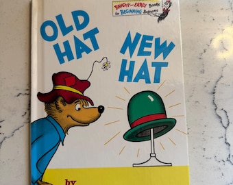 Vintage hoed uit 1970, 'Old Hat New Hat' van Stan en Jan Berenstain.