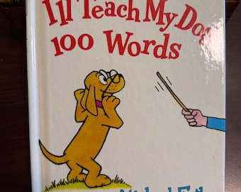 Vintage Bright and Early boeken - Ik leer mijn hond 100 woorden door Michael Frith