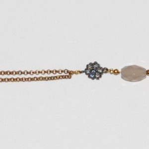 Vintage necklace chain, old tassel image 2
