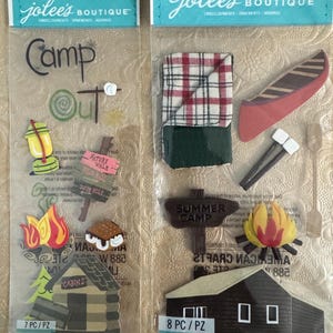 Juego de 2 pegatinas de camping de Jolee